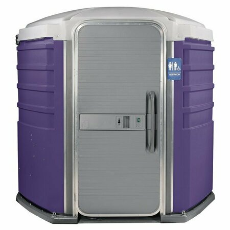 POLYJOHN SA1-1010 We'll Care III Purple Wheelchair Accessible Portable Restroom - Assembled 621SA11010